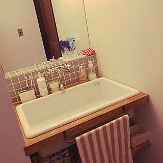 バス/トイレ/造作洗面台/洗面所/新築/注文住宅...などのインテリア実例 - 2018-09-27 16:41:07