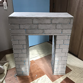 ハンドメイド/ギルトセメント/いいねと、フォローの押し逃げすみません！/マントルピース製作記録/スタイロフォーム...などのインテリア実例 - 2020-01-16 13:59:08