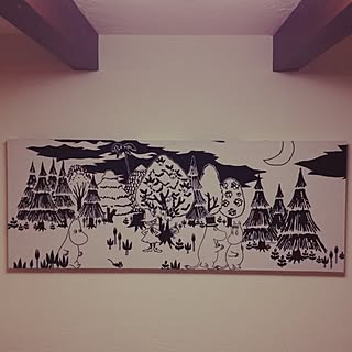 ムーミン 白黒のインテリア実例 Roomclip ルームクリップ