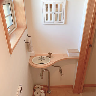 バス/トイレ/salut!/トイレシート収納/トイレットペーパーの収納/鏡...などのインテリア実例 - 2019-01-24 16:56:34