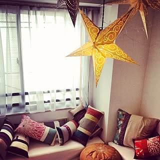 クッション/ペンダントライト/結城紬/BOHO/Boho Styleのインテリア実例 - 2012-07-21 02:08:45