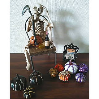 ハロウィン 骸骨のおしゃれなアレンジ・飾り方のインテリア実例 ...