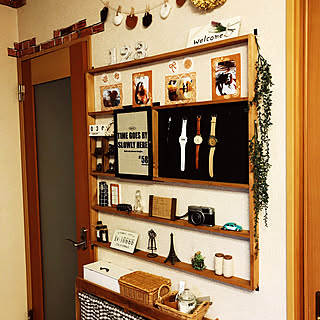部屋全体/サンコー吸着壁に貼るフォトフレーム/インターホンカバー/時計/10000人の暮らし...などのインテリア実例 - 2018-02-03 07:33:16