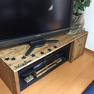 リビング/テレビ台DIY/みんな大好き♡/いつもいいね!ありがとうございます♪/フォロワーさんに感謝♡...などのインテリア実例 - 2017-10-09 10:44:35
