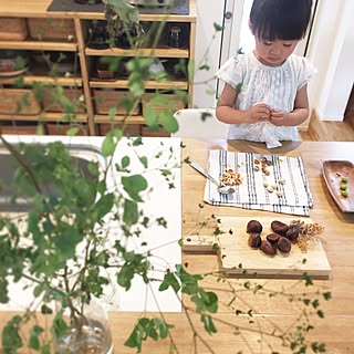 机/グリーンのある暮らし/秋/お手伝い/キッチン...などのインテリア実例 - 2016-10-18 00:05:45