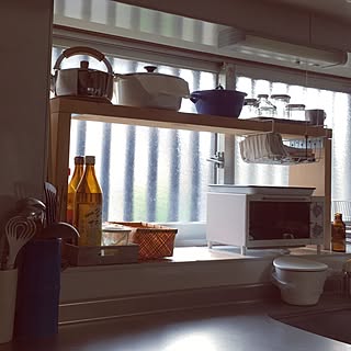 キッチン/瓶がすき/見せる収納に憧れる/キッチンはスッキリが理想/アンティーク...などのインテリア実例 - 2016-09-03 10:46:51