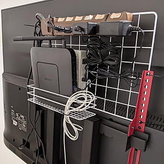 セリア テレビ裏の配線のインテリア実例 Roomclip ルームクリップ