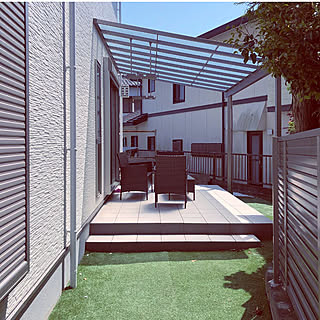 タイルデッキ アウトドアリビングのインテリア実例 Roomclip ルームクリップ