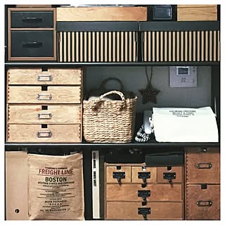 棚/BOX/男前/箱収納/BOX収納...などのインテリア実例 - 2017-06-08 18:08:50