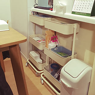 棚/2LDK/シンプル/賃貸アパート/バスケットスリムトローリーのインテリア実例 - 2018-01-30 23:18:53