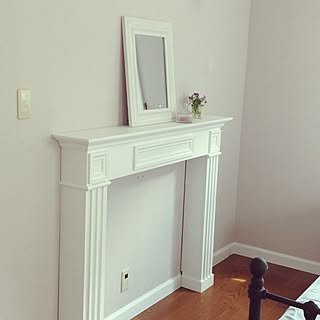 Diy マントルピースをdiyのインテリア 手作りの実例 Roomclip ルームクリップ