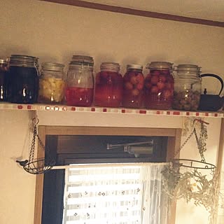 棚/果実酒・シロップ/100均/自家製調味料の素/季節を感じる暮らし...などのインテリア実例 - 2016-07-01 08:05:49