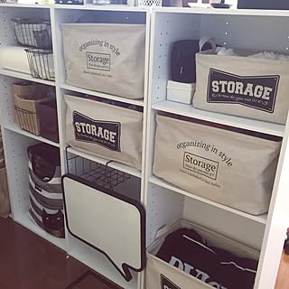 棚/モノトーン/白黒/白黒インテリア/ストレージボックス...などのインテリア実例 - 2016-08-21 12:47:18