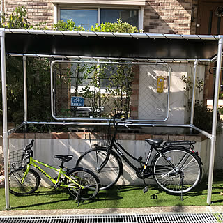 自転車置き場 単管パイプのインテリア実例 Roomclip ルームクリップ