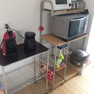 キッチン/ニトリ/コーヒーメーカー/レンジ台/背面収納...などのインテリア実例 - 2017-04-11 23:35:29