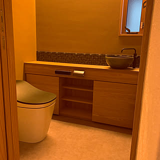 トイレ収納/珪藻土/造作棚/アラウーノ/Panasonic...などのインテリア実例 - 2020-01-21 11:35:30
