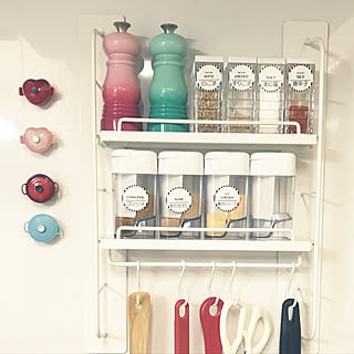 キッチン/ル・クルーゼ/ル・クルーゼのマグネット/キッチン/カフェ風...などのインテリア実例 - 2018-09-18 07:02:10