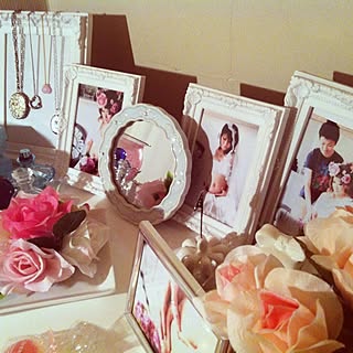 棚/額縁/ミラー/アンティーク/100円SHOP...などのインテリア実例 - 2012-10-06 21:11:21