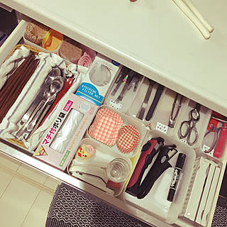 キッチン/テプラ/収納アイデア/収納/無印良品...などのインテリア実例 - 2017-10-23 07:56:32