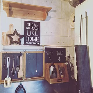 キッチン/なべ敷き/カッティングボード/黒板/給湯器...などのインテリア実例 - 2016-10-01 15:29:18