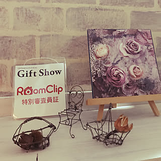 机/ギフトショー/ワイヤーバスケット/リメイクシートをペイント/ワイヤークラフト初心者...などのインテリア実例 - 2018-01-31 00:10:40
