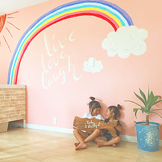 壁/天井/Rainbow/姉妹/壁画/壁紙/kidsroom...などのインテリア実例 - 2017-08-03 19:46:34