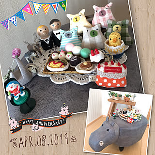 パーティー...♪*゚/カバ子さん/カバオくん/yukatakoさんからのプレゼント✩/熱唱するドラえもん...♪*゚...などのインテリア実例 - 2019-04-08 13:56:07
