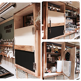 キッチン/キッチンカウンター/キッチン収納/いいね、フォロー本当に感謝です♡/男前カフェ...などのインテリア実例 - 2017-08-26 09:15:16