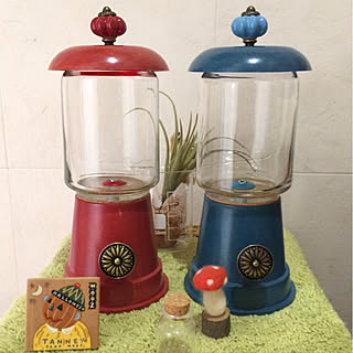 リビング/ガチャガチャ風キャンディポット/ハントメイド/スマホで撮影/vintageさんの真似っこ♡...などのインテリア実例 - 2018-10-22 20:01:21