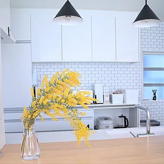 サブウェイタイル風壁紙 シンプルホームのインテリア実例 Roomclip ルームクリップ