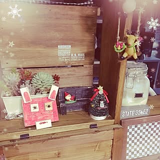 リビング/クリスマス飾り/DIY棚/カウンター上DIY棚/カフェ風に憧れる。...などのインテリア実例 - 2016-11-10 07:28:37