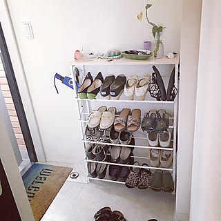 白い床 玄関マットのインテリア実例 | RoomClip(ルームクリップ)