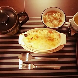 部屋じゃなくてゴメンなさい/ゆうごはん/3COINS/Francfranc/グラタン皿...などのインテリア実例 - 2016-02-06 20:47:15