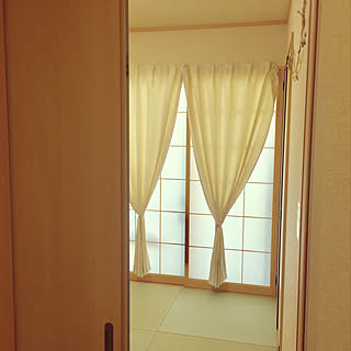 北側の和室/和室も可愛いくしたい!/和室にカーテン/カーテン/ニトリのカーテン...などのインテリア実例 - 2019-04-06 07:46:54