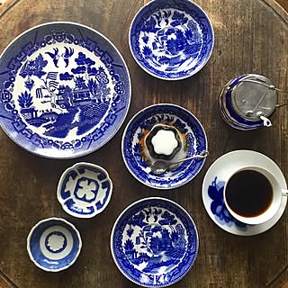 机/古いガラス/大倉陶園/コーヒーゼリー/お茶の時間...などのインテリア実例 - 2016-06-07 16:15:20