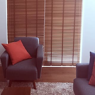 リビング/ウッドブラインド/ウォールナットのインテリア実例 - 2012-09-05 22:18:07