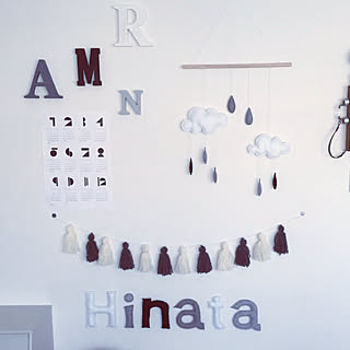 雲のモビール 10分でできるのインテリア実例 Roomclip ルームクリップ