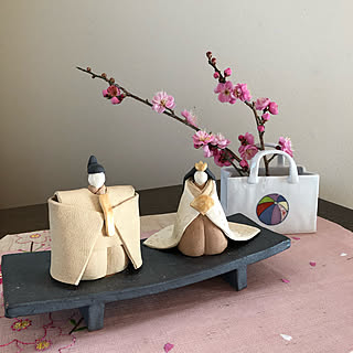お雛様 梅の花のおしゃれなアレンジ 飾り方のインテリア実例 Roomclip ルームクリップ