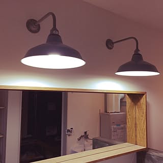 バス/トイレ/木枠ミラー/モルタル洗面/照明/インダストリアル...などのインテリア実例 - 2016-12-09 21:40:21