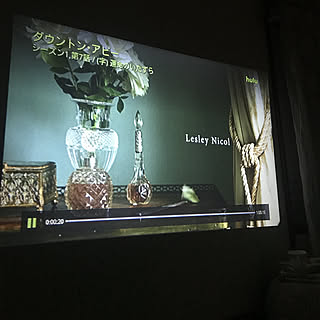 壁/天井/接続簡単 コンセントは一つでOK/googlecast/hulu/プロジェクター/6畳...などのインテリア実例 - 2017-12-09 20:45:55