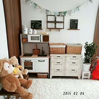 部屋全体/キッズルーム/ナチュラル同盟♡/ベンジャミンバロック/観葉植物...などのインテリア実例 - 2015-02-06 14:50:22