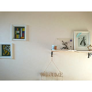 壁/天井/ステンドグラス/ニッチ/ウォールシェルフ/Rちゃんの切り絵...などのインテリア実例 - 2017-06-22 18:01:23