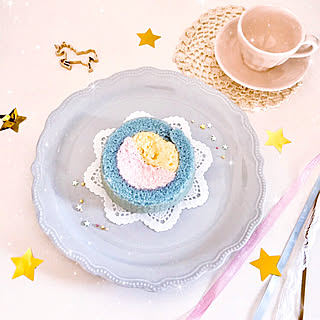 キッチン/ナチュラルキッチン/ゆめかわ/インテリアとお菓子/カラフルユニコーンロールケーキ...などのインテリア実例 - 2018-10-31 21:42:51