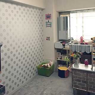 壁紙屋本舗 ドット壁紙のインテリア実例 Roomclip ルームクリップ