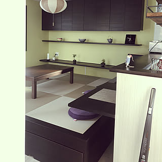 キッチン/和モダン 和室/カウンターテーブル/こけ玉/creema...などのインテリア実例 - 2018-09-09 06:53:07