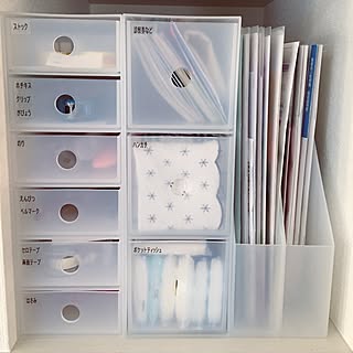 棚/ポリプロピレンケース/ピータッチ/無印良品/片付け...などのインテリア実例 - 2017-03-19 11:08:24