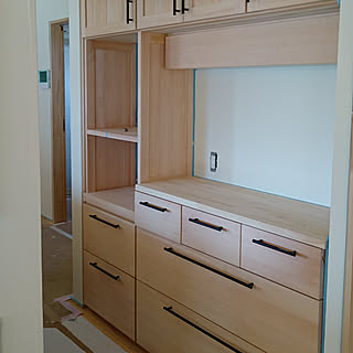 新築建築中 キッチン背面収納のインテリア実例 Roomclip ルームクリップ