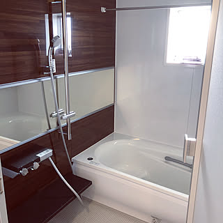 横長ミラー/お風呂木目/TOTOお風呂/バスルーム/バス/トイレのインテリア実例 - 2019-12-11 09:52:16