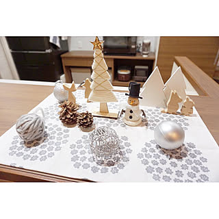 キッチン/モノトーンクリスマス/セリアクリスマスグッズ/セリア/クリスマスインテリア...などのインテリア実例 - 2018-11-11 19:19:52