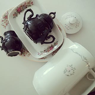 キッチン/アンティーク/エレガント/食器/薔薇...などのインテリア実例 - 2015-06-09 13:15:34